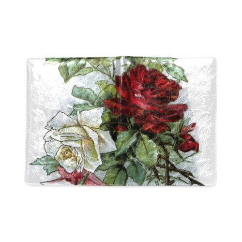 Vintage Roses Red White Floral Custom NoteBook B5
