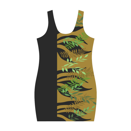 Dark Sultry Leaves Medea Vest Dress (Model D06)