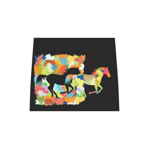 Horse  Shape Galloping out of Colorful Splash Boston Handbag (Model 1621)