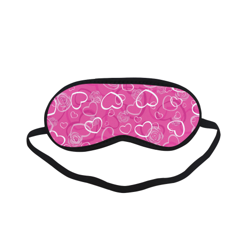 Hearts and Roses Pink Sleeping Mask