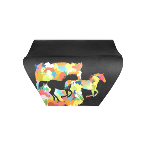 Horse  Shape Galloping out of Colorful Splash Clutch Bag (Model 1630)