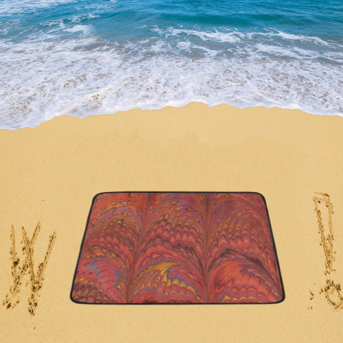 Vintage Marbleized Coral Beach Mat 78"x 60"