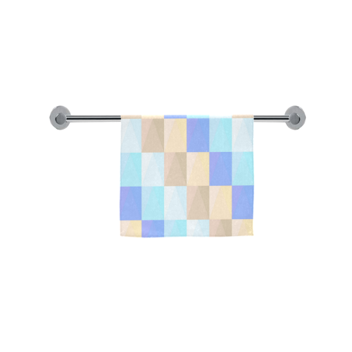 Pastel Blues Squares Custom Towel 16"x28"