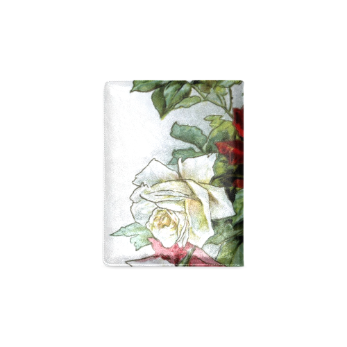 Vintage Roses Red White Floral Custom NoteBook B5