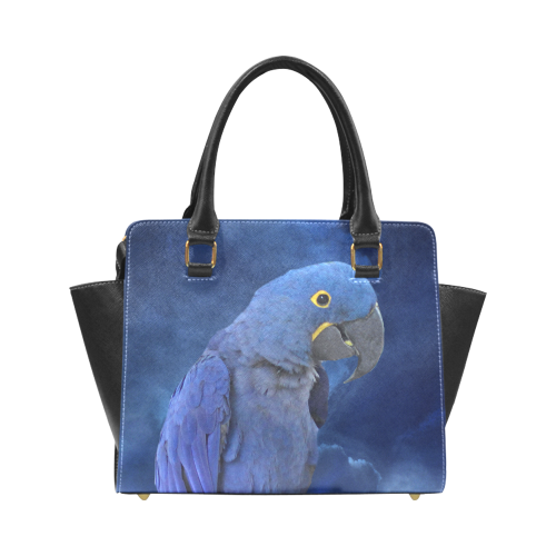 Hyacinth Macaw Rivet Shoulder Handbag (Model 1645)