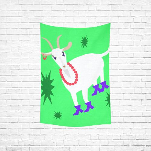 Goat Cotton Linen Wall Tapestry 40"x 60"