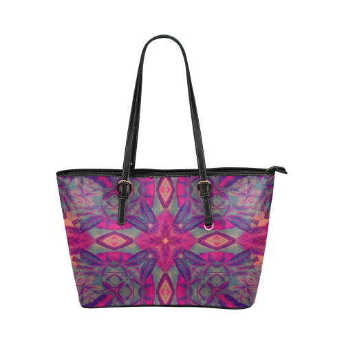 mandala Leather Tote Bag/Large (Model 1651)