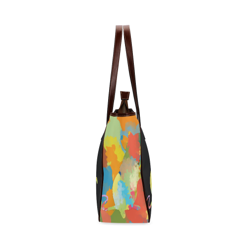 Mouse Shape Colorful Splash Design Classic Tote Bag (Model 1644)