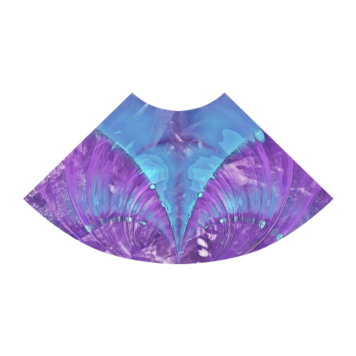 Abstract Fractal Painting - blue magenta pink Atalanta Sundress (Model D04)