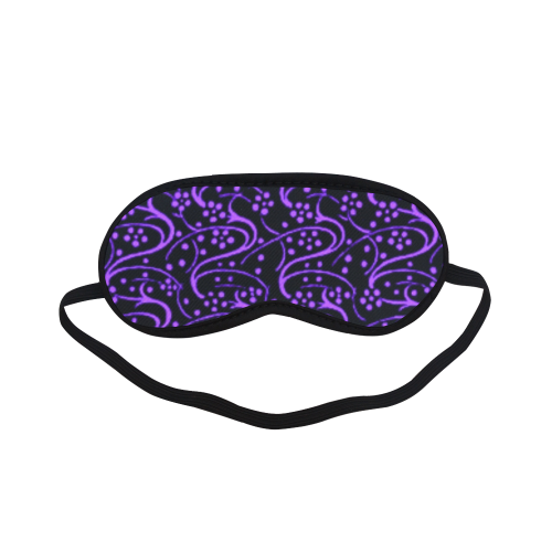 Vintage Swirl Floral Purple Black Sleeping Mask