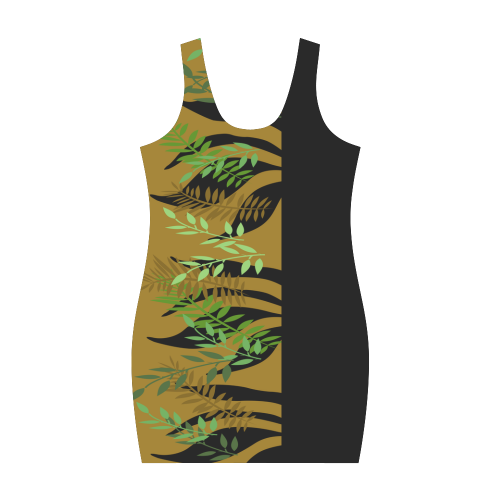 Dark Sultry Leaves Medea Vest Dress (Model D06)