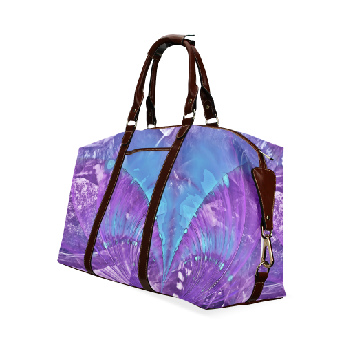 Abstract Fractal Painting - blue magenta pink Classic Travel Bag (Model 1643)