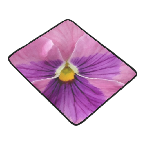 Pink and Purple Pansy Beach Mat 78"x 60"