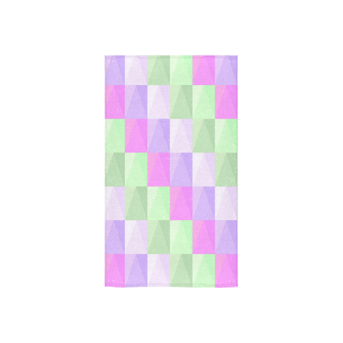 Pastel Purple Green Squares Custom Towel 16"x28"