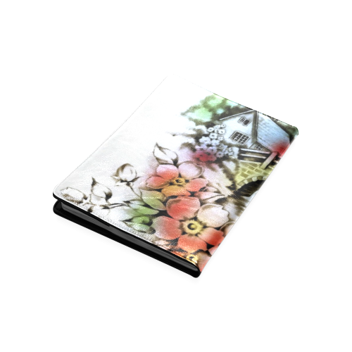 Vintage Home and Flower Garden with Bridge Custom NoteBook B5