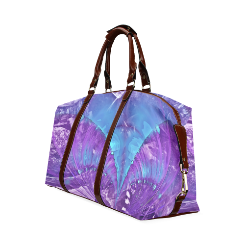 Abstract Fractal Painting - blue magenta pink Classic Travel Bag (Model 1643)