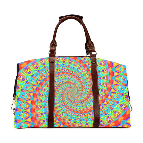 FLOWER POWER SPIRAL multicolored Classic Travel Bag (Model 1643)
