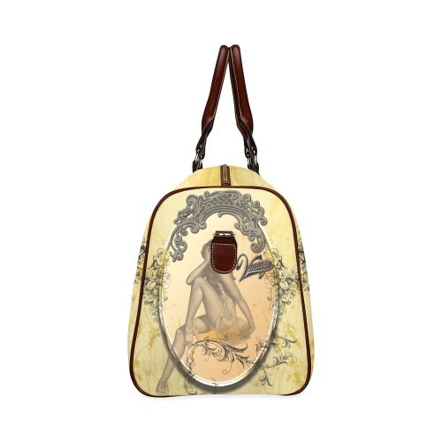 Vintage, wonderful pin up girl Waterproof Travel Bag/Small (Model 1639)