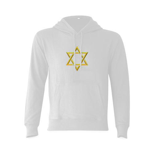 Judaism Symbols Golden Jewish Star of David Oceanus Hoodie Sweatshirt (Model H03)