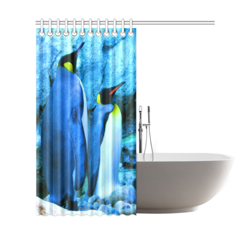 King Penguin Couple Shower Curtain 69"x70"
