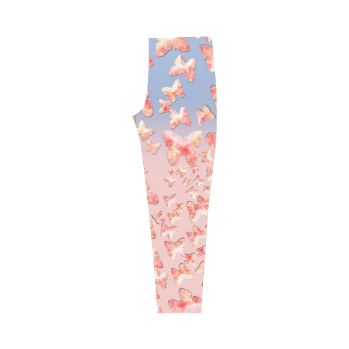 Pink Butterflies Capri Legging (Model L02)