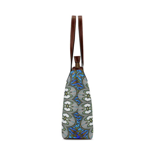 Stained Glass Kaleidoscope Mandala Abstract 7 Shoulder Tote Bag (Model 1646)