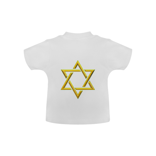 Judaism Symbols Golden Jewish Star of David Baby Classic T-Shirt (Model T30)