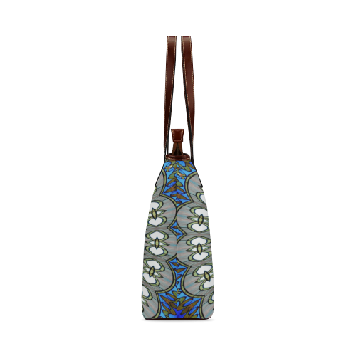 Stained Glass Kaleidoscope Mandala Abstract 7 Shoulder Tote Bag (Model 1646)