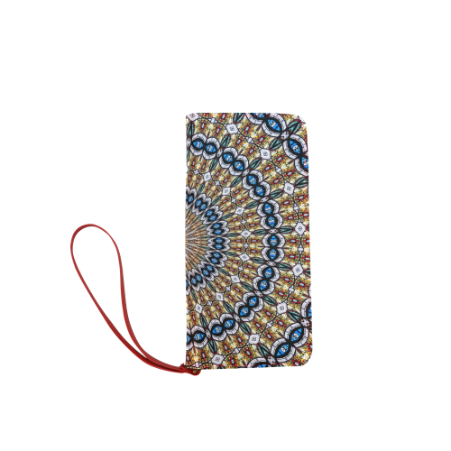 Stained Glass Kaleidoscope Mandala Abstract 6 Women's Clutch Wallet (Model 1637)