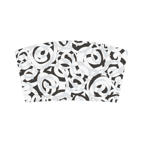 Black White Grey SPIRALS pattern ART Bandeau Top