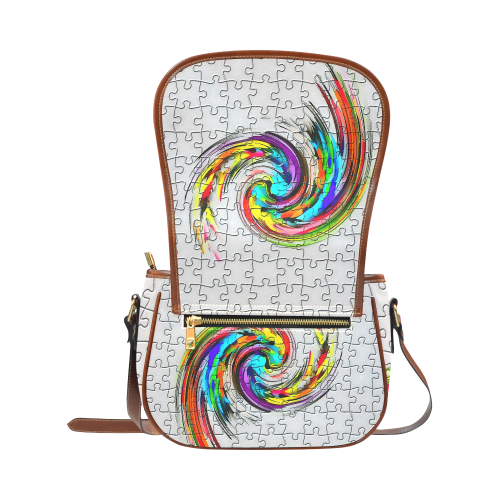 Puzzles Twister by Artdream Saddle Bag/Small (Model 1649) Full Customization