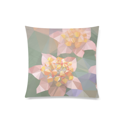 Low Poly Flowers Custom Zippered Pillow Case 20"x20"(Twin Sides)