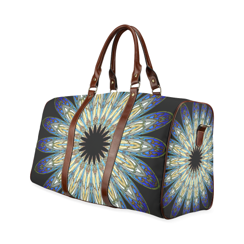 Stained Glass Kaleidoscope Mandala Abstract 8 Waterproof Travel Bag/Large (Model 1639)