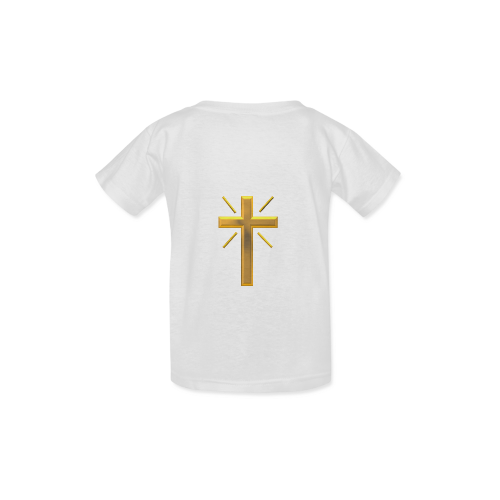 Christian Symbols Golden Resurrection Cross Kid's  Classic T-shirt (Model T22)