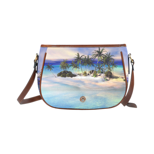 Wonderful view over the sea in the sunset Saddle Bag/Large (Model 1649)