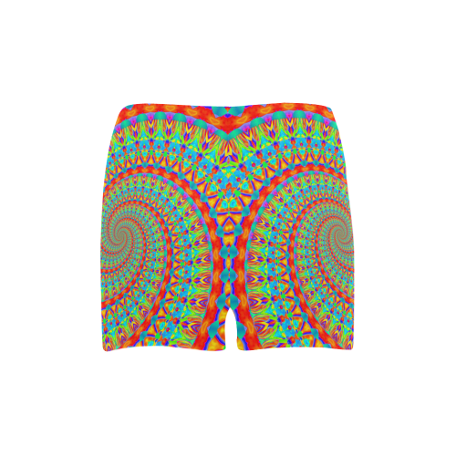 FLOWER POWER SPIRAL multicolored Briseis Skinny Shorts (Model L04)