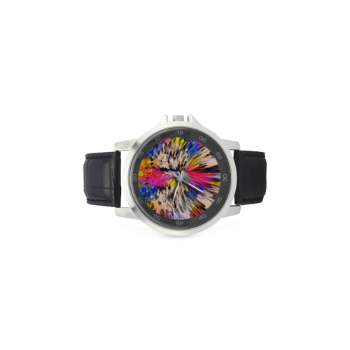 Art of Colors by ArtDream Unisex Stainless Steel Leather Strap Watch(Model 202)