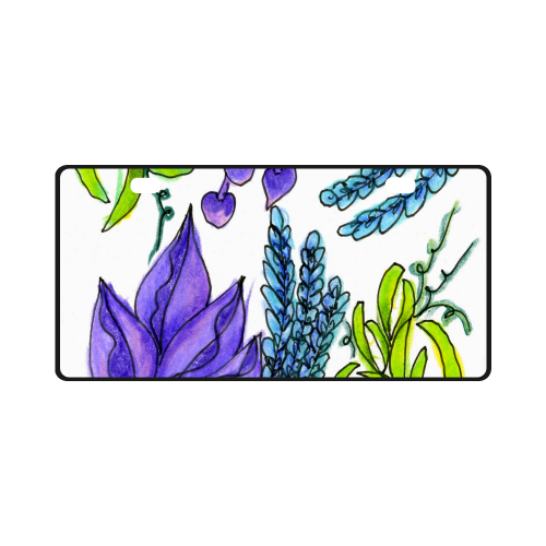 Purple Green Blue Flower Garden, Dancing Zendoodle License Plate