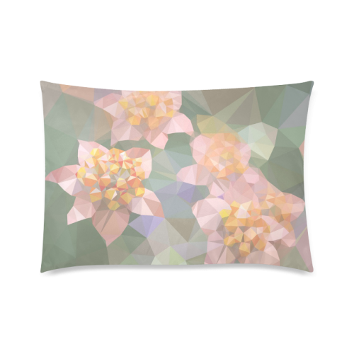 Low Poly Flowers Custom Zippered Pillow Case 20"x30"(Twin Sides)