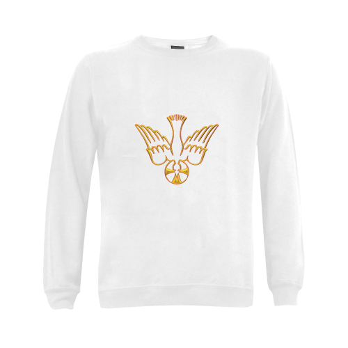 Christian Symbols Golden Holy Spirit Gildan Crewneck Sweatshirt(NEW) (Model H01)