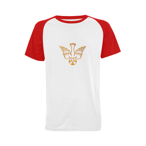 Christian Symbols Golden Holy Spirit Men's Raglan T-shirt Big Size (USA Size) (Model T11)
