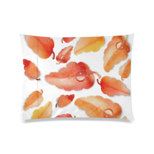 Red- orange leaves Custom Zippered Pillow Case 20"x26"(Twin Sides)