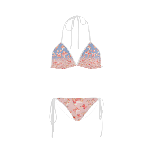 Pink Butterflies Custom Bikini Swimsuit