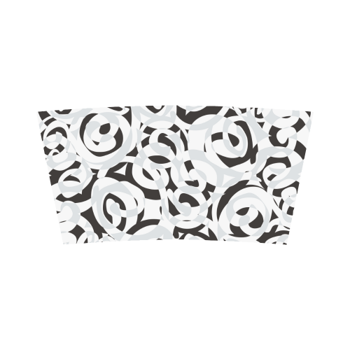 Black White Grey SPIRALS pattern ART Bandeau Top