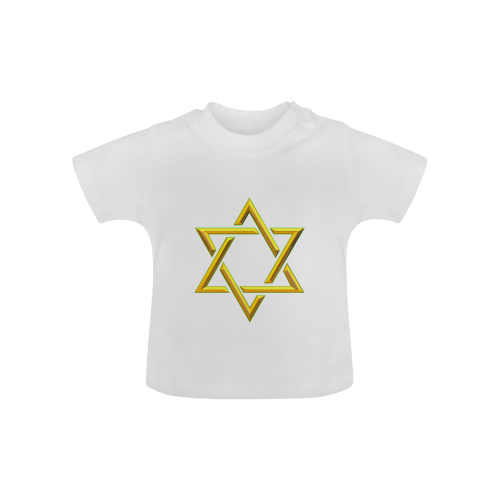 Judaism Symbols Golden Jewish Star of David Baby Classic T-Shirt (Model T30)