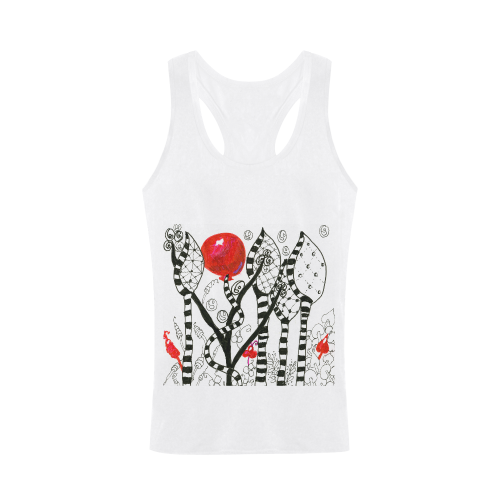 Red Balloon Zendoodle in Fanciful Forest Garden
