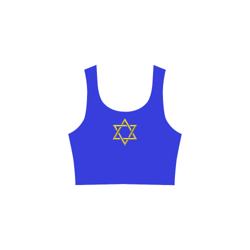 Judaism Symbols Golden Jewish Star of David Atalanta Sundress (Model D04)
