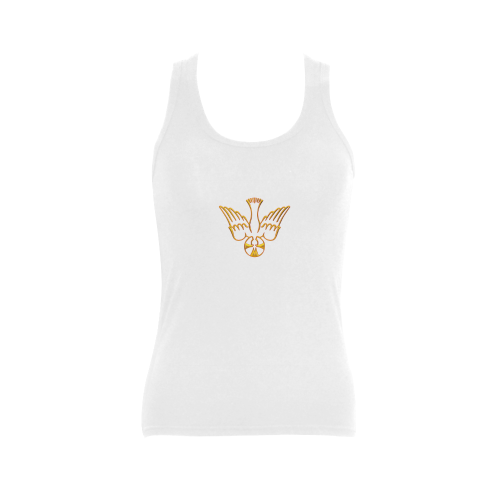 Christian Symbols Golden Holy Spirit Women's Shoulder-Free Tank Top (Model T35)