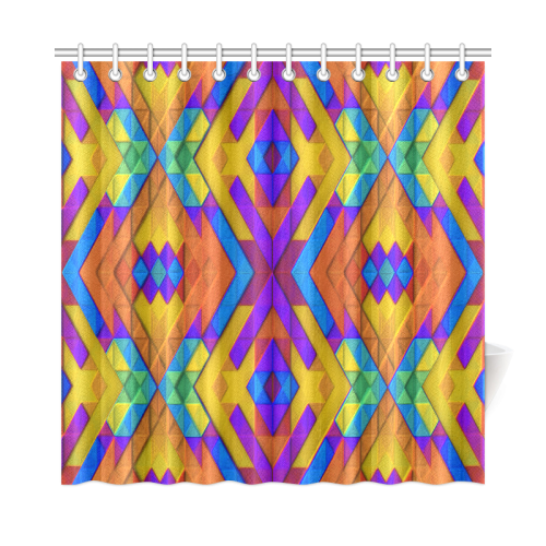 Colorful Geometry Shower Curtain 72"x72"