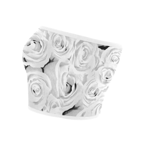 White Roses Bandeau Top